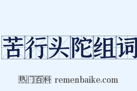 苦行头陀组词是什么意思的图片
